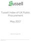 Tussell Index of UK Public Procurement. May 2017