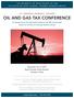 OIL AND GAS TAX CONFERENCE