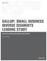 GALLUP: SMALL BUSINESS DIVERSE SEGMENTS LENDING STUDY