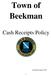 Town of Beekman. Cash Receipts Policy