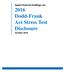 2016 Dodd-Frank Act Stress Test Disclosure