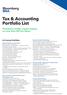 Tax & Accounting Portfolio List