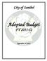 City of Sanibel. Adopted Budget FY