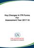 Key Changes In ITR Forms For Assessment Year