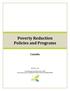 Poverty Reduction Policies and Programs Canada