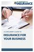 INSURANCE FOR YOUR BUSINESS