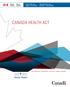CANADA HEALTH ACT. Annual Report. Public Administration / Comprehensiveness / Universality / Portability / Accessibility