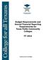 Budget Requirements and Annual Financial Reporting Requirements for Texas Public Community Colleges
