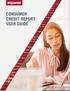 Consumer Credit Report User Guide