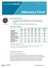 Advocacy Fund. About Advocacy Fund. Performance Returns. Advocacy Commentary. December Quarter 2015
