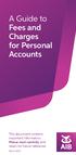 A Guide to Fees and Charges for Personal Accounts