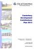 Canterbury Development Contributions Plan 2013