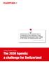 The 2030 Agenda: a challenge for Switzerland