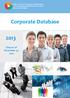 Corporate Database. Data as of December 31, 2012
