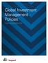 Global Investment Management Policies. Vanguard Investment Management Group