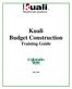 Kuali Budget Construction Training Guide
