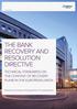 THE BANK RECOVERY AND RESOLUTION DIRECTIVE