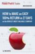 HOW to MAKE an EASY 100% RETURN in 27 DAYS