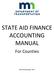 STATE AID FINANCE ACCOUNTING MANUAL. For Counties