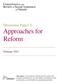 Discussion Paper 2: Approaches for Reform