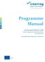 Programme Manual. for the period 2014 to version 3.0, approved by the Monitoring Committee on 18 December 2015