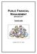 PUBLIC FINANCIAL MANAGEMENT MPGA822ET