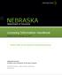 NEBRASKA. Licensing Information Handbook. Department of Insurance. Effective as of January 21, 2017