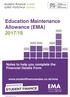 Education Maintenance Allowance (EMA) 2017/18 Notes to help you complete the Financial Details Form
