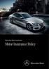 Mercedes-Benz Insurance. Motor Insurance Policy