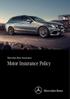 Mercedes-Benz Insurance. Motor Insurance Policy