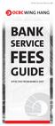 Bank Service Fees Guide BANK SERVICE FEES GUIDE