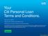 Your Citi Personal Loan Terms and Conditions.