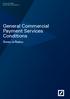 Deutsche Bank  General Commercial Payment Services Conditions