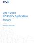 ISS Policy Application Survey. Summary of Results