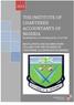 THE INSTITUTE OF CHARTERED ACCOUNTANTS OF NIGERIA Established by Act of Parliament No. 15 of 1965