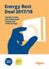 Energy Best Deal 2017/18. A guide to help you understand energy and make savings