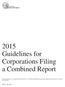 2015 Guidelines for Corporations Filing a Combined Report