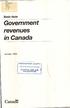 Government revenues in Canada