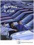GUIDE TO BUYING A CAR