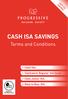 CASH ISA SAVINGS CASH ISA SAVINGS. Terms and Conditions. Cash ISA. Clockwork Regular ISA Saver. Cash Junior ISA. Help to Buy: ISA