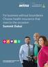 For business without boundaries Choose health insurance that rises to the occasion Summit Dubai