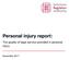 Personal injury report: The quality of legal service provided in personal injury