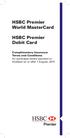 HSBC Premier World MasterCard. HSBC Premier Debit Card