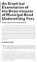 The capital activities of state and local governments often require. An Empirical Examination of the Determinants of Municipal Bond Underwriting Fees