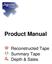 Product Manual. Reconstructed Tape Summary Tape Depth & Sales