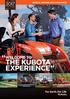 KUBOTA AUTUMN 2017 CATALOGUE WELCOME TO THE KUBOTA EXPERIENCE AGRICULTURE