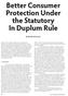 Better Consumer Protection Under the Statutory In Duplum Rule