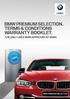 BMW PREMIUM SELECTION. TERMS & CONDITIONS WARRANTY BOOKLET. THE ONLY USED BMW APPROVED BY BMW.