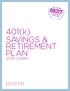 401(k) SAVINGS & RETIREMENT PLAN 2018 (SARP)