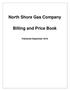 North Shore Gas Company. Billing and Price Book. Published September 2016